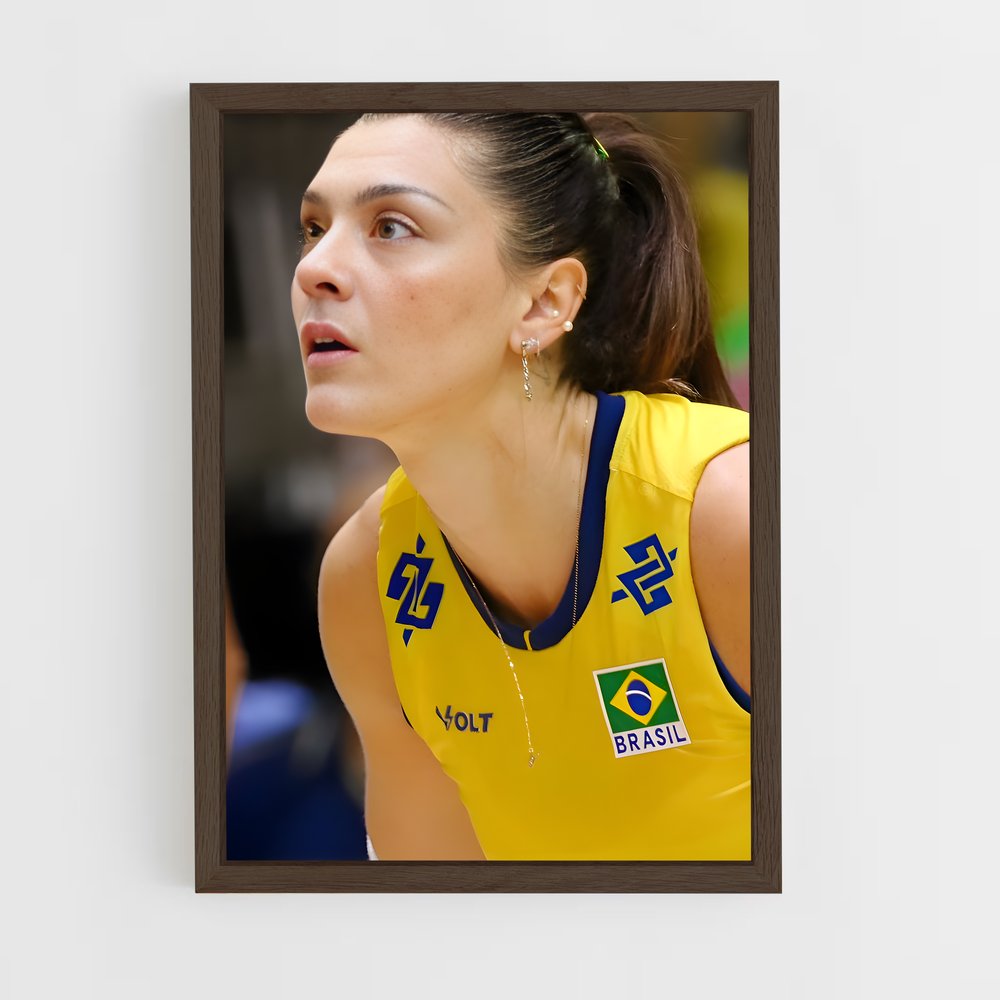 Poster Équipe de Volleye en Jaune – affiche Volleyball (vue 5)